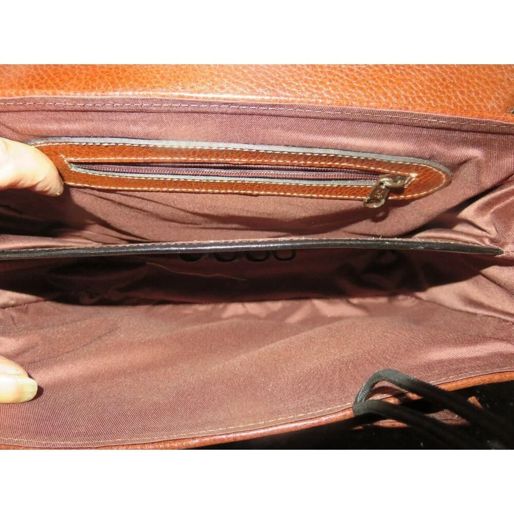 Paola MARROQUINERA Columbian All Weather Pebbled Leather Messenger Hard Satchel